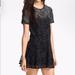 Free People Tops | Free People Black Lace Embroidered Dress Tunic Xs | Color: Black | Size: Xs