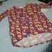 Lularoe Tops | Lularoe Irma Tunic Shirt Geometric Xxs | Color: Red | Size: Xxs