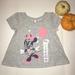 Disney Shirts & Tops | Minnie Mouse Ss Tee | Color: Gray/Pink | Size: 9mb