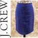 J. Crew Skirts | J. Crew | Textured Tweed Pencil Skirt With Fringe | Color: Blue/Purple | Size: 4