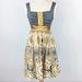 Anthropologie Dresses | Nwot Anthropologie Bow & Arrow Silk Dress | Color: Gold/Gray | Size: 4