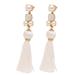 Kate Spade Jewelry | Kate Spade Swing Of Things Tassel Earrings | Color: White | Size: Os