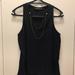 Zara Tops | Navy Zara Blouse With Pearl And Chain Detail | Color: Black/Blue | Size: Xs