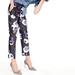 J. Crew Pants & Jumpsuits | J Crew Womens Violet & Black Floral Ankle Pants 2t | Color: Black/Purple | Size: 2