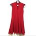 Jessica Simpson Dresses | Jessica Simpson Dress Red A-Line Pleated Fit Flare | Color: Red | Size: 8