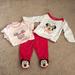 Disney Matching Sets | Disney Baby 3 Piece Set Size 0-3 Months | Color: Pink/Red | Size: 0-3mb