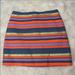 J. Crew Skirts | J Crew Striped Coral Gold Denim Lilac Mini Skirt | Color: Blue/Gold | Size: 6