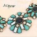 J. Crew Jewelry | J. Crew Statement Necklace Turquoise W Rhinestones | Color: Blue/Green | Size: Os