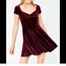 Urban Outfitters Dresses | Kimchi Blue Velvet Sweetheart Mini Dress | Color: Purple/Red | Size: Xs