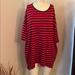 Lularoe Tops | Lularoe Irma Red Black Striped Hi Low Tunic | Color: Black/Red | Size: L