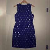 J. Crew Dresses | Jcrew Black Faille Metallic Polka Dot Sheath Dress | Color: Black/Silver | Size: 4