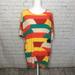Lularoe Tops | Lularoe Womens Irma Tunic Multicolor Geometric Xxs | Color: Red/Yellow | Size: Xxs