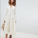 Free People Dresses | Free People Cream Button Front Flowy Midi Dress | Color: Cream/White | Size: Xs