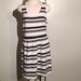 J. Crew Dresses | J Crew Villa Striped Button-Back Dress | Color: Black/White | Size: M