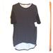 Lularoe Tops | Lularoe Flowy Long T-Shirt | Color: Black/Gray | Size: Xxs