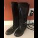 Michael Kors Shoes | M Kors Logo Tall Black Dress Boots Girl Sz 5 New | Color: Black/Silver | Size: 5bb