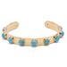 Kate Spade Jewelry | Kate Spade Tag Along Cuff Bracelet Turquoise | Color: Blue/Gold | Size: Os