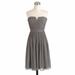 J. Crew Dresses | J. Crew Nadia Grey Silk Chiffon Bridesmaid Dress 4 | Color: Gray | Size: 4