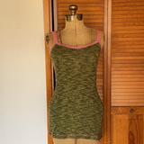 Free People Tops | Free People | Green & Pink Knit Thermal Camisole | S | Color: Green/Pink | Size: S