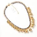 Kate Spade Jewelry | Kate Spade Gold Ball Black Rope Statement Necklace | Color: Black/Gold | Size: Os