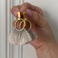 Madewell Jewelry | Madewell Tassel Earrings | Color: Cream/Gold | Size: Os