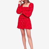 Free People Dresses | Free People Printed Mini Dress | Color: Red | Size: S