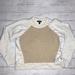 J. Crew Tops | J.Crew Ribbed Sweater Front Beige Sweatshirt Xs | Color: Cream/Tan | Size: Xs