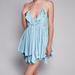 Free People Dresses | Free People Ruffle Fit & Flare Dress | Color: Blue | Size: M