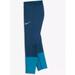 Nike Bottoms | Nike Dri-Fit Power Girls Running Crop Legging*Nwt | Color: Blue | Size: Lg