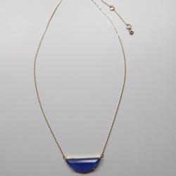 Kate Spade Jewelry | Kate Spade New Royal Blue Semi-Circle Necklace | Color: Blue/Gold | Size: 16"