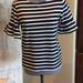 J. Crew Tops | J Crew Black & White Striped Short Sleeve Tee. Xs | Color: Black/White | Size: Xs