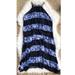 Michael Kors Dresses | Michael Kors Blue Chain Halter Print Dress Small | Color: Blue/White | Size: S