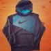 Nike Shirts & Tops | Nike Therma Fit Hoodie With Large Nike Graphics | Color: Black/Blue | Size: Lb