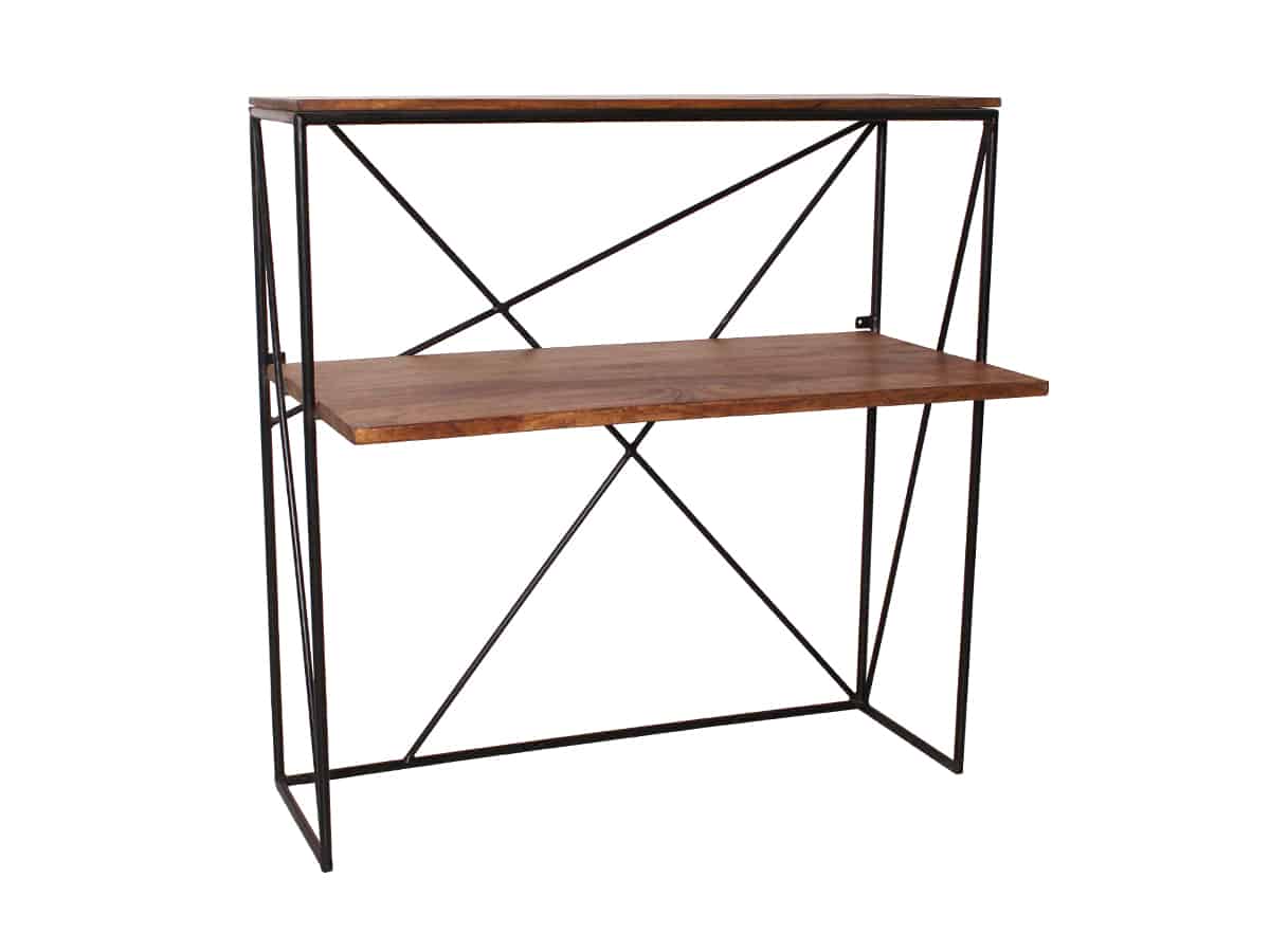 MiaMöbel Schreibtisch 'Tom Tailor' Massivholz, Metall Mango Modern Indien Indisch