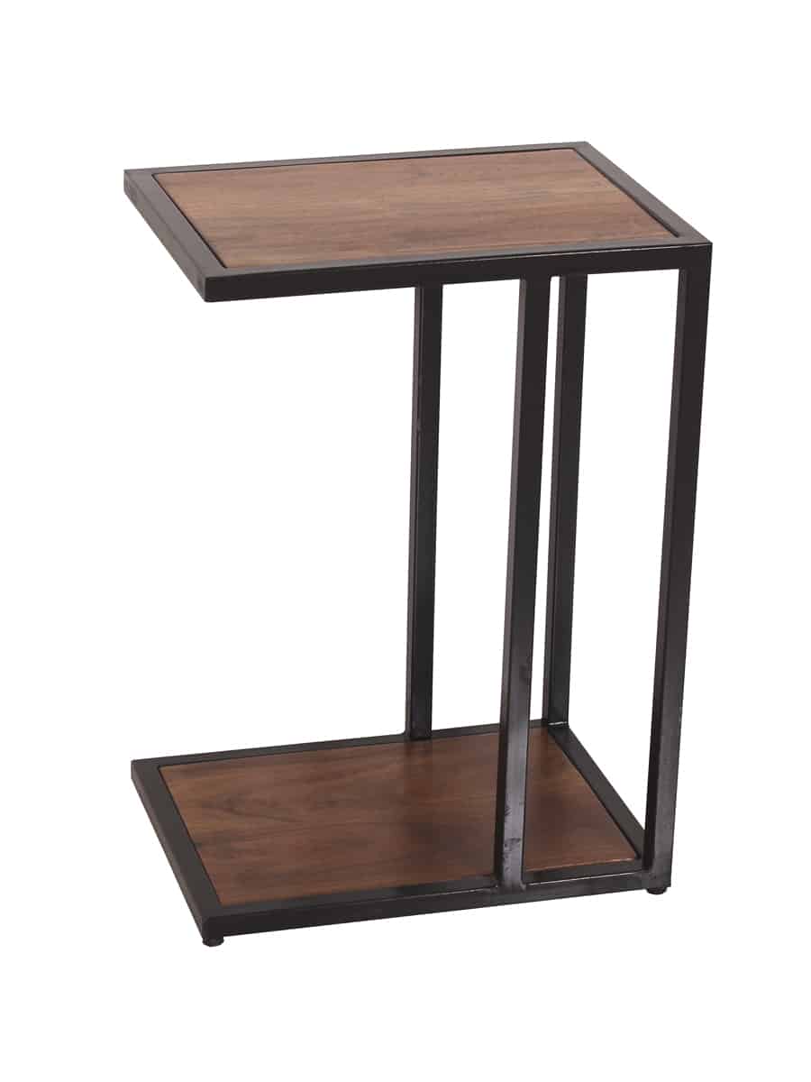 MiaMöbel Beistelltisch 'Madras' Massivholz, Metall Sheesham Modern Indien Indisch Image