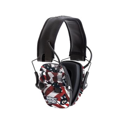 Howard Leight Impact Sport Electronic Earmuff Red/white/blue - R-02530