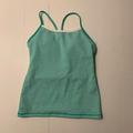 Lululemon Athletica Tops | Lululemon Power Y Tank Top | Color: Green/White | Size: 8