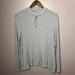 American Eagle Outfitters Tops | American Eagle Super Soft Striped Key Hole Shirt | Color: Black/White | Size: L