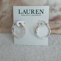 Ralph Lauren Jewelry | New Ralph Lauren Two Tone Hoop Earrings | Color: Gold/Silver | Size: Various