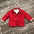 Burberry Jackets & Coats | Burberry 12m Red Quilted Jacket Baby Coat 12 Month Infant Girls Babies | Color: Cream/Red | Size: 12mb