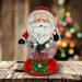 Exhart Hand Painted Christmas Santa Statue w/ LED Glass Center & Mistletoe on a Battery Timer Resin | 7.48 H x 4.8 W x 4.2 D in | Wayfair 16747-RS