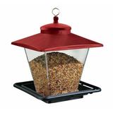 Arlmont & Co. Hatton Woodlink Wild Seed Hopper Bird Feeder Plastic in Black/Red | 11.75 H x 9.25 W x 9.25 D in | Wayfair