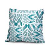 Dakota Fields Outdoor Rectangular Pillow Cover & Insert Polyester/Polyfill/Cotton in Green/Blue | 20 H x 20 W x 7 D in | Wayfair