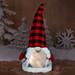 Exhart Plaid Hat Christmas Gnome w/ Sparkling LED Light Body on a Battery Powe Timer Plastic in Red | 20.4 H x 8.7 W x 6.3 D in | Wayfair 19228-RS
