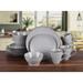 Lorren Home Trends Lorren 16 Piece Stoneware Dinnerware Set, Service for 4 Ceramic/Earthenware/Stoneware in Gray | Wayfair LH527