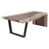 Fairfield Chair Live Edge Sled Coffee Table Wood/Metal in Black/Brown/Gray | 18 H x 54 W x 26 D in | Wayfair T-LE54-WC