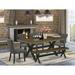 Red Barrel Studio® Ayham 6 - Piece Rubberwood Solid Wood Dining Set Wood/Upholstered in Black/Brown | Wayfair 2FACF4FD3E034D7EB22FEABB433F6724