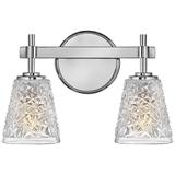 Hinkley Amabelle 9 1/2" High Chrome 2-Light Wall Sconce