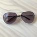 American Eagle Outfitters Accessories | Aviator Sunglasses Thin Frame Shades W/ Pouch | Color: Purple/Silver | Size: Os