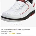 Nike Shoes | Nike Air Jordan 2 Original Retro Low Mens Size 11 Basketball Shoes White Red | Color: Red/White | Size: 11